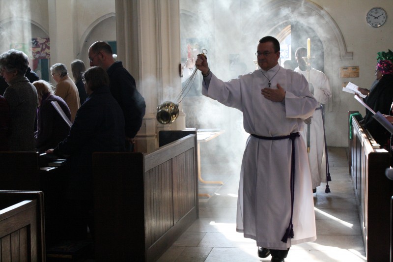 Entrance procession at Eucharist (St Mary's)
